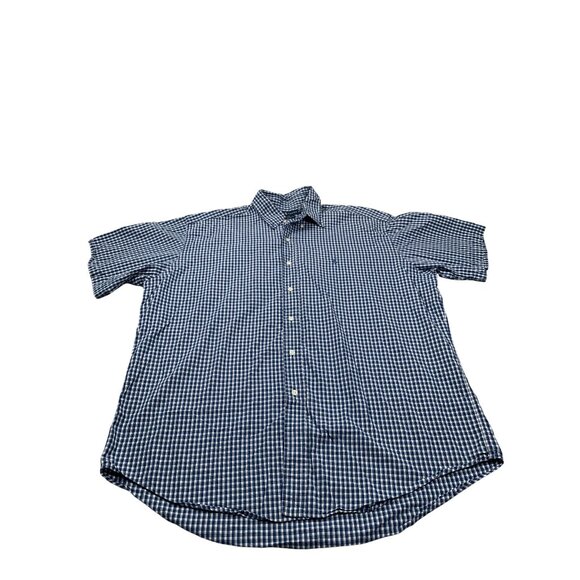 Ralph Lauren Blake Mens XL Blue Checkered Gingham print Button-Down Shirt - Picture 1 of 9